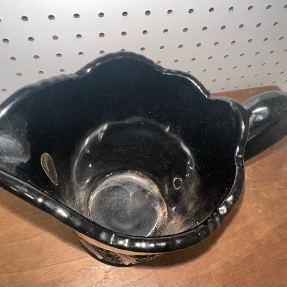 Vintage Indiana Glass black monarch tiara pitcher - Picture 6 of 6